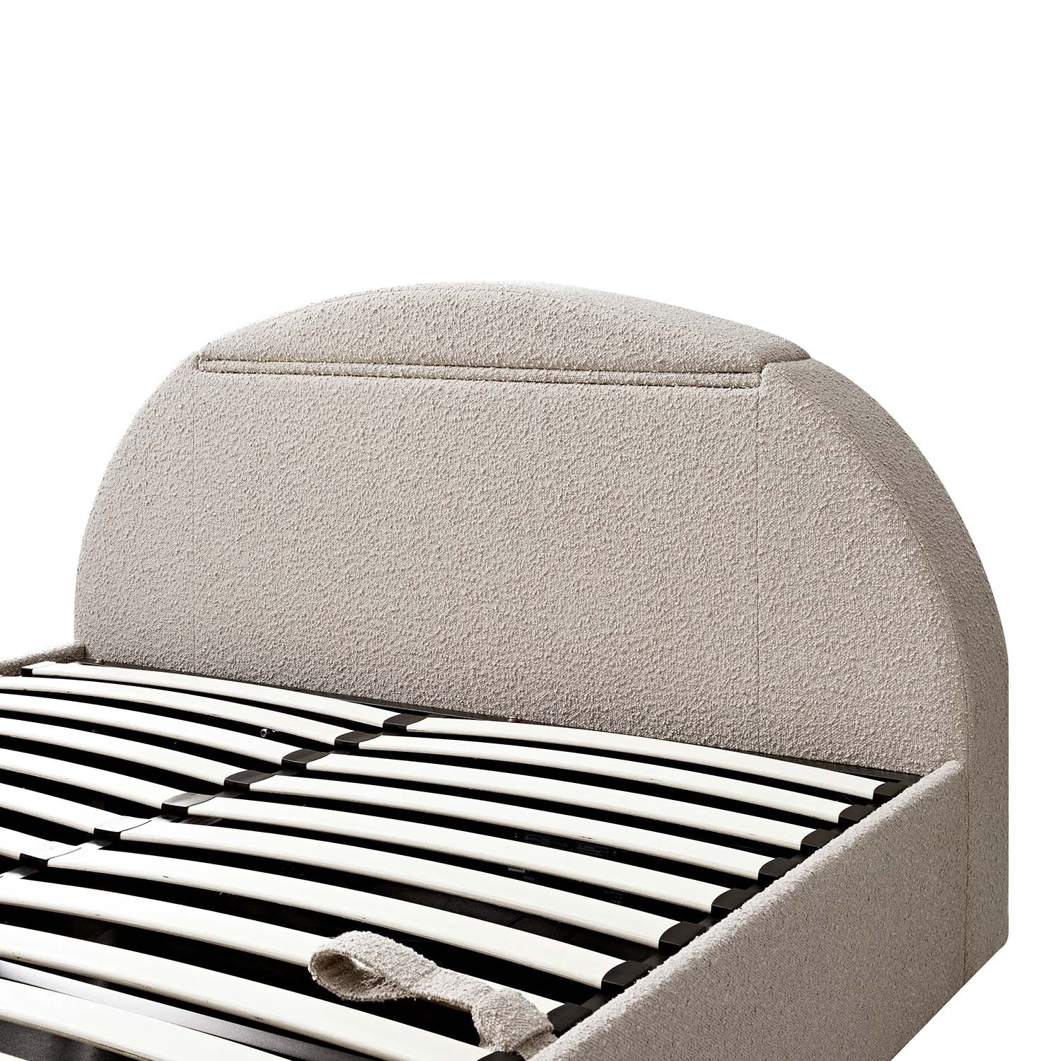 Archer Taupe Boucle Ottoman TV Bed