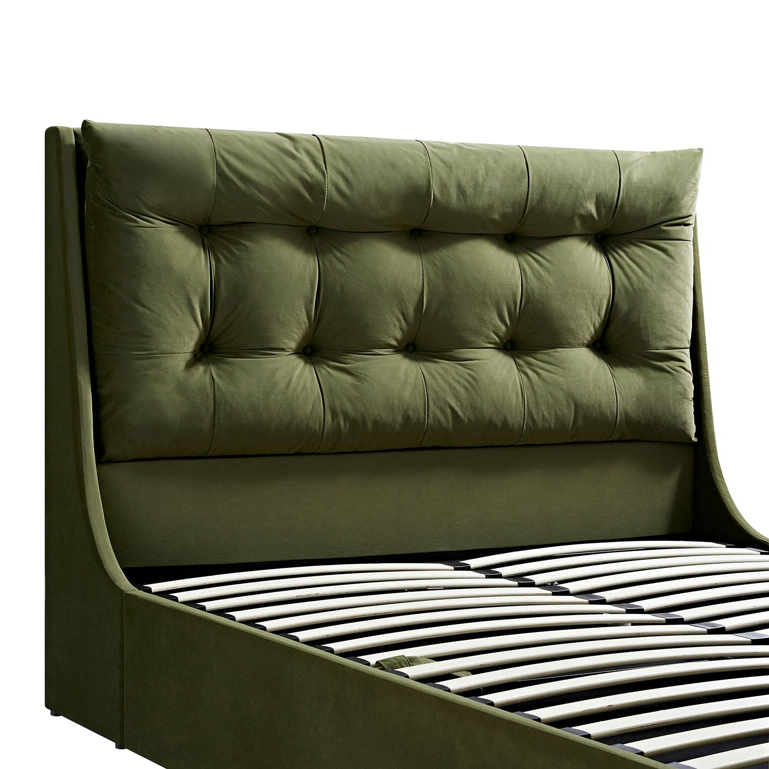 Hadley Moss Green Velvet Ottoman TV Bed