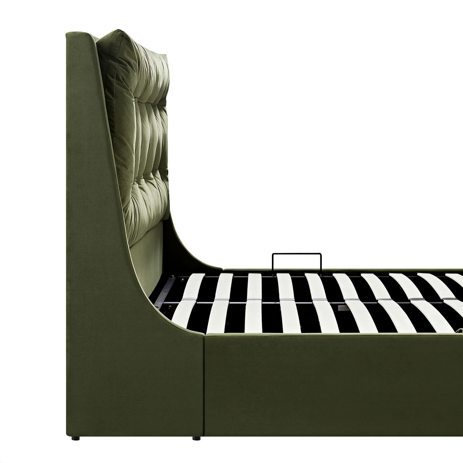 Hadley Moss Green Velvet Ottoman TV Bed