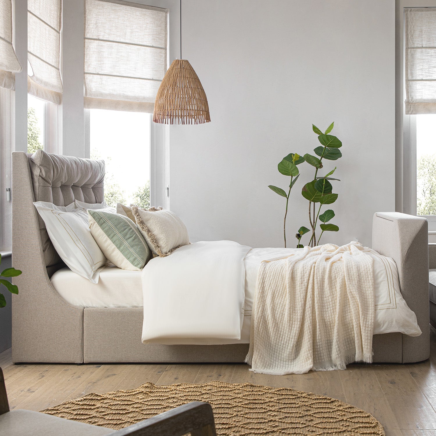 Hadley Stone Fabric Ottoman TV Bed