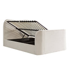 Egerie Curved Headboard Beige Boucle Ottoman TV Bed