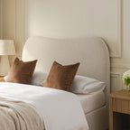 Egerie Curved Headboard Beige Boucle Ottoman TV Bed