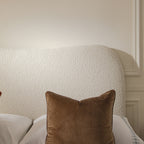 Egerie Curved Headboard Beige Boucle Ottoman TV Bed