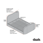 Egerie Curved Headboard Beige Boucle Ottoman TV Bed