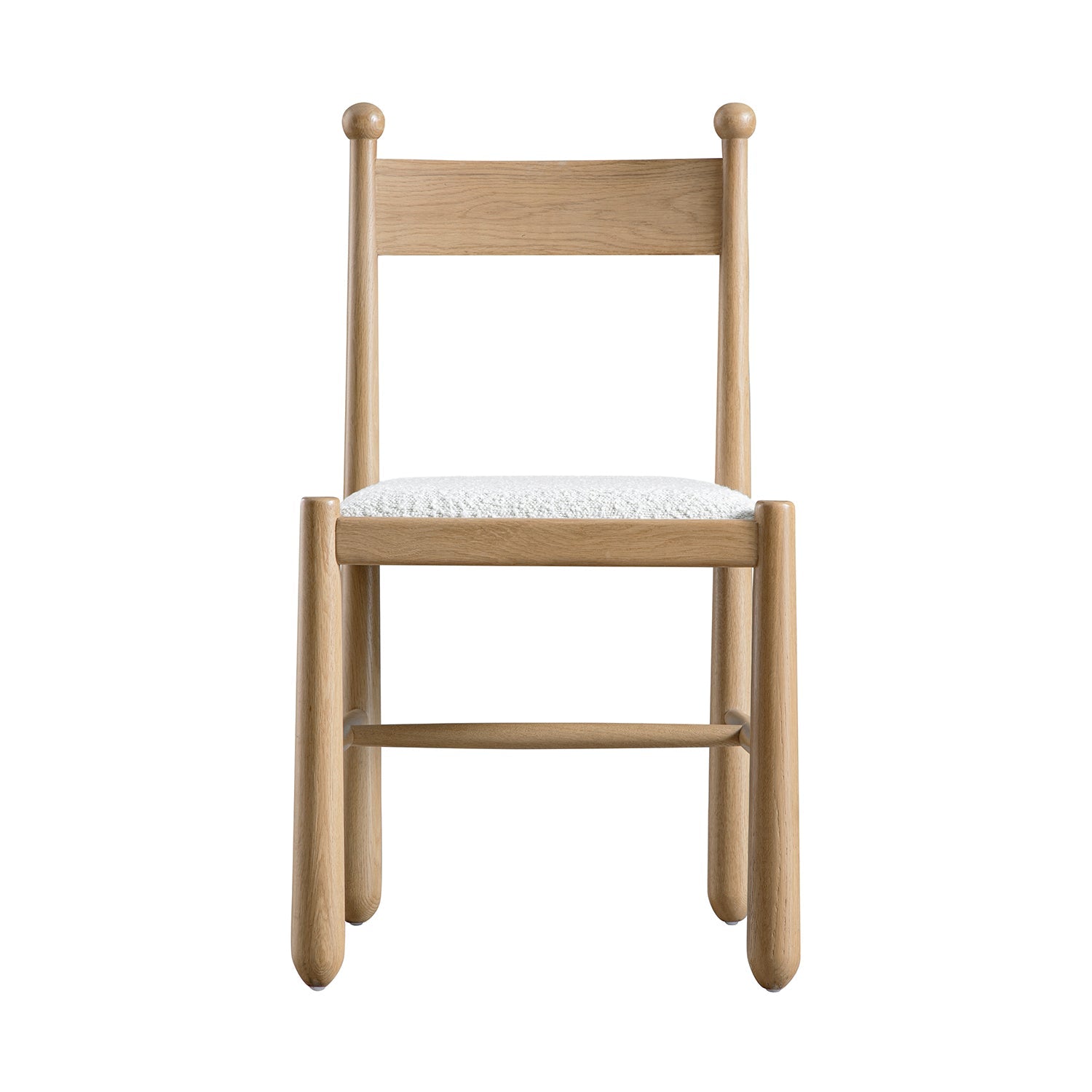 Tama Dining Chair, Ecru Boucle | Natural Oak Frame