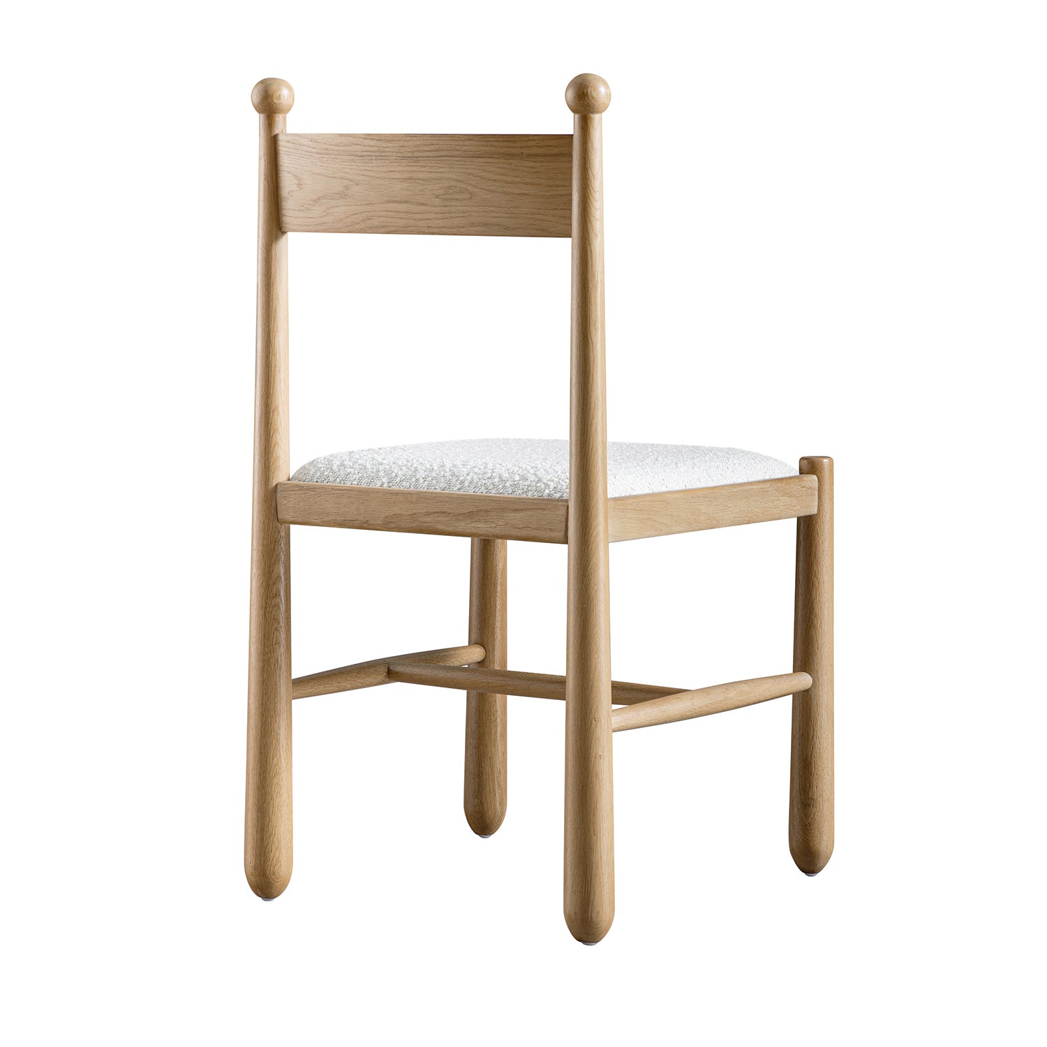 Tama Dining Chair, Ecru Boucle | Natural Oak Frame