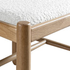 Tama Dining Chair, Ecru Boucle | Natural Oak Frame
