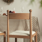 Tama Dining Chair, Ecru Boucle | Natural Oak Frame