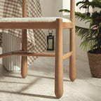Tama Dining Chair, Ecru Boucle | Natural Oak Frame