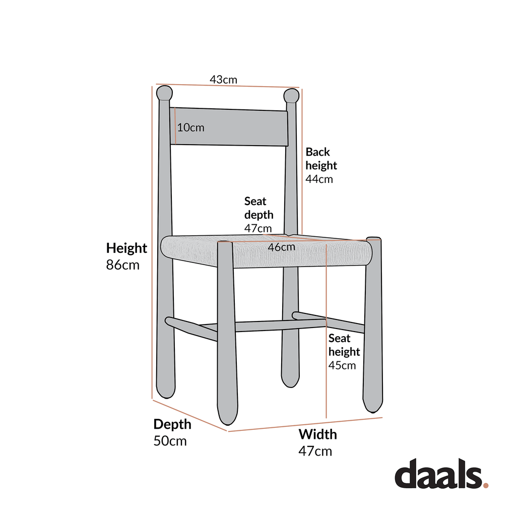 Tama Dining Chair, Woven Seagrass | Natural Solid Oak Frame
