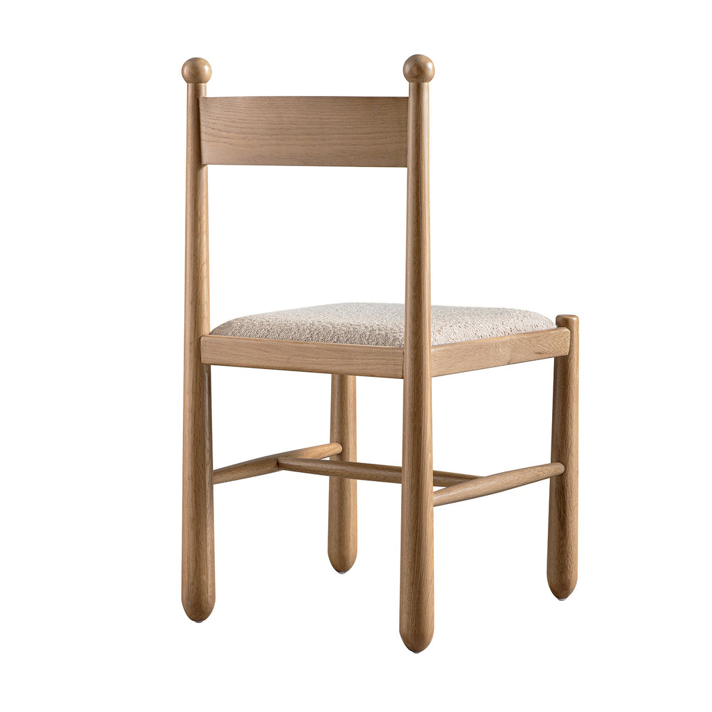 Tama Dining Chair, Light Taupe Boucle | Natural Oak Frame