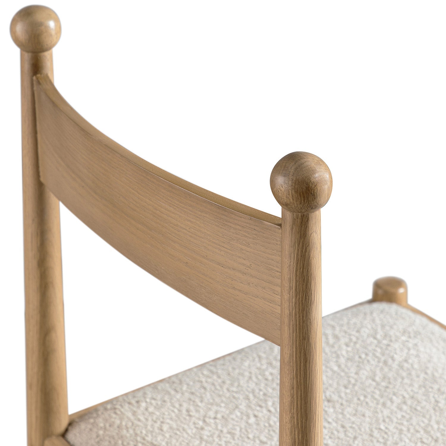 Tama Dining Chair, Light Taupe Boucle | Natural Oak Frame