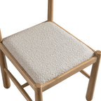 Tama Dining Chair, Light Taupe Boucle | Natural Oak Frame