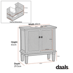 Chantilly Mid Grey Carved Bathroom Undersink Unit