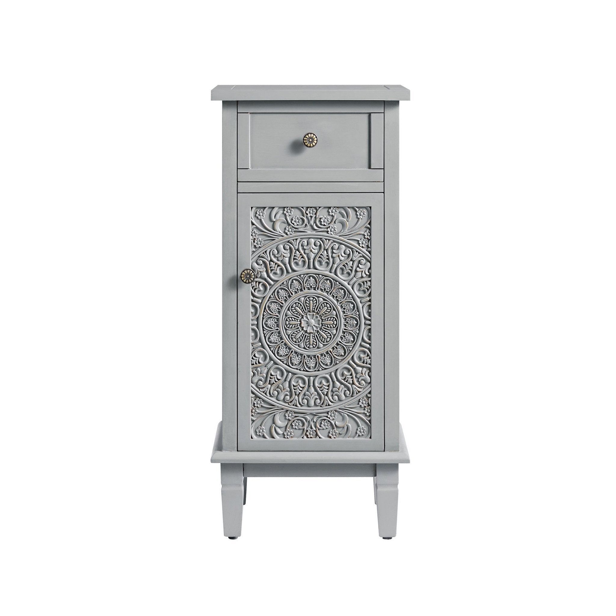 Chantilly Mid Grey Carved Bathroom Cupboard