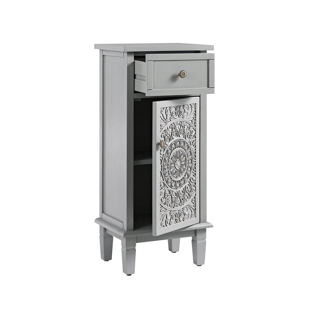 Chantilly Mid Grey Carved Bathroom Cupboard