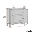 Chantilly Mid Grey Carved Small Sideboard
