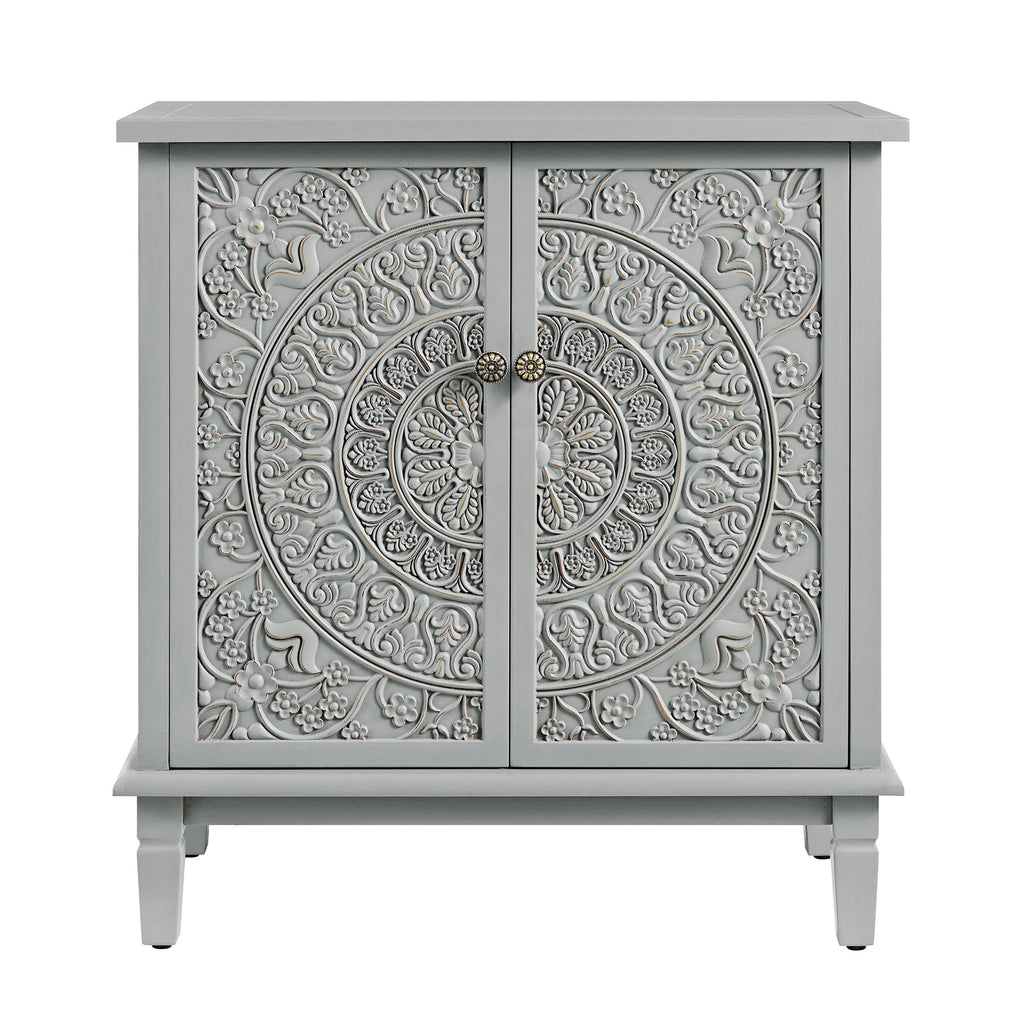 Chantilly Mid Grey Carved Small Sideboard