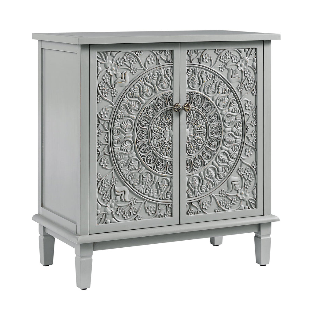 Chantilly Mid Grey Carved Small Sideboard