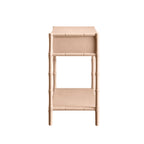 Elstowe Faux Bamboo 2-Drawer Console Table, Nude Pink