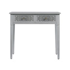 Chantilly Mid Grey Carved Console/ Dressing Table