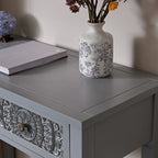Chantilly Mid Grey Carved Console/ Dressing Table