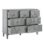 Chantilly Mid Grey Carved 3 over 4 Drawer Chest
