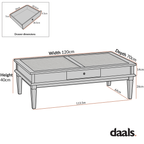 Chantilly Mid Grey Coffee Table with Drawers