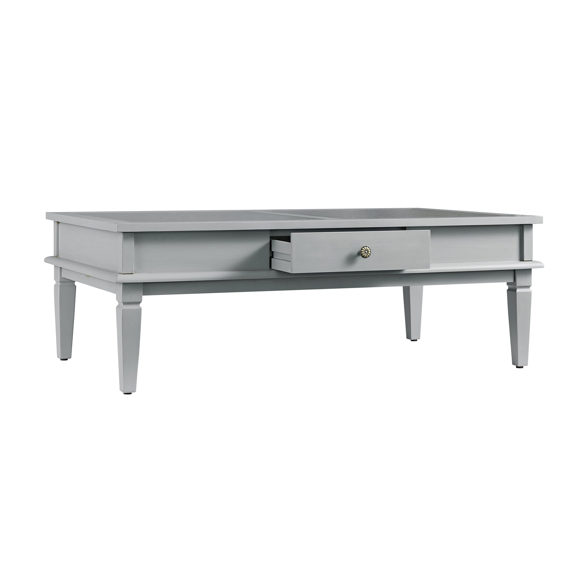 Chantilly Mid Grey Coffee Table with Drawers