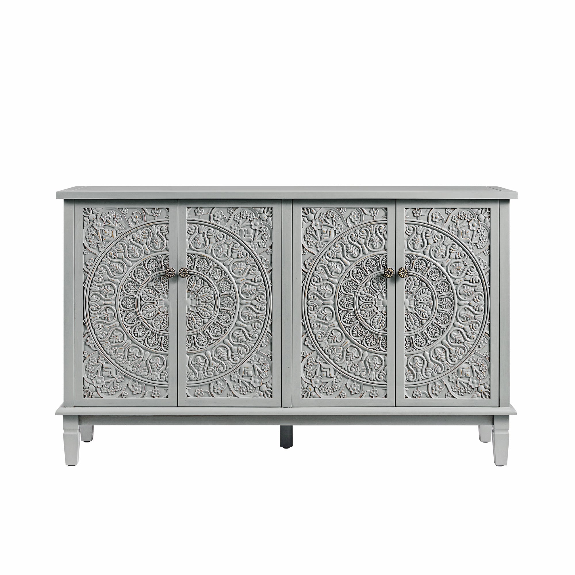 Chantilly Mid Grey Carved Large Sideboard