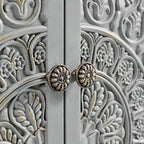 Chantilly Mid Grey Carved Large Sideboard