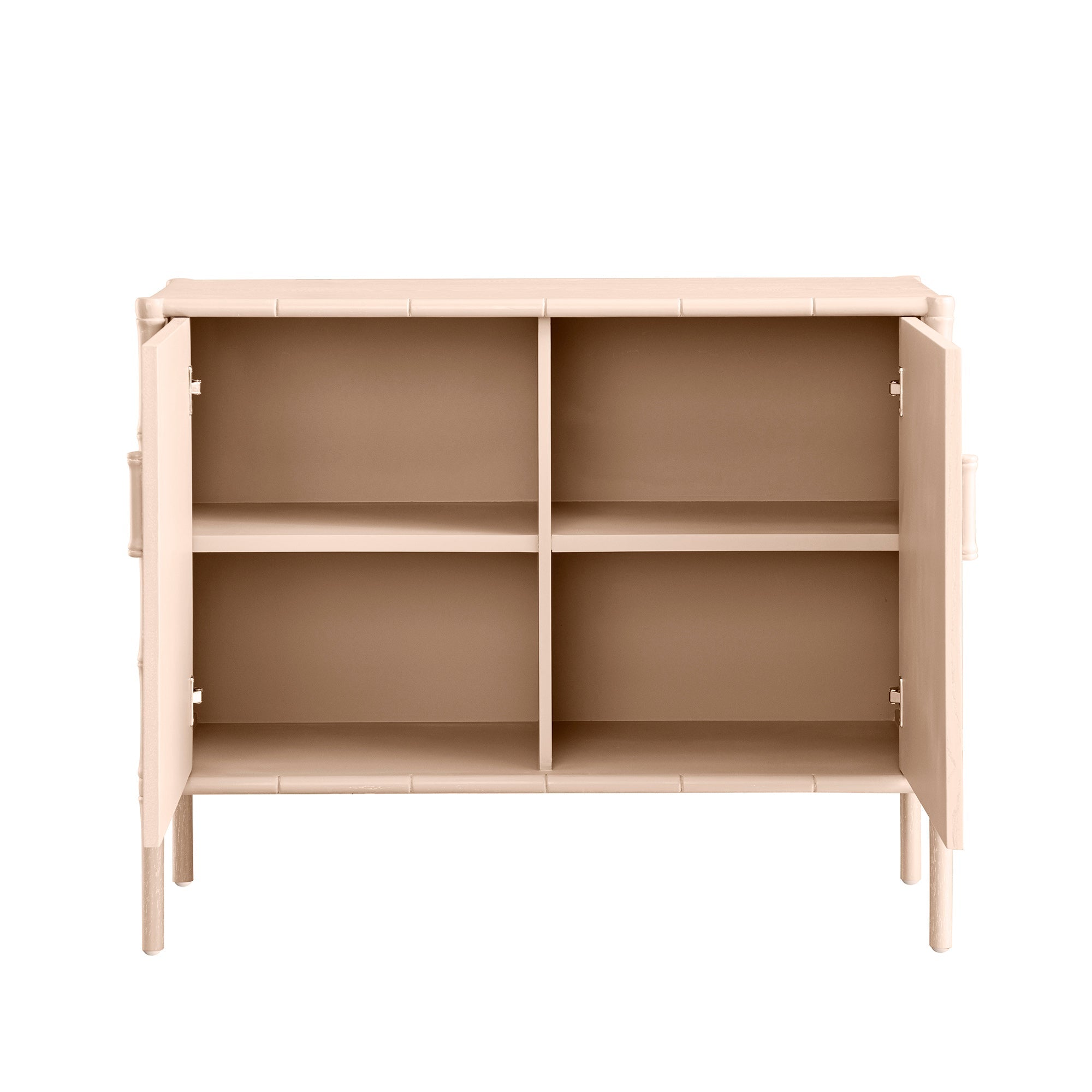 Elstowe Faux Bamboo Small Sideboard, Nude Pink