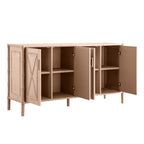 Elstowe Faux Bamboo Large Sideboard, Nude Pink