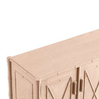 Elstowe Faux Bamboo Large Sideboard, Nude Pink