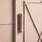 Elstowe Faux Bamboo 1-Door 3-Drawer Sideboard, Nude Pink