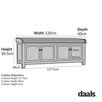 Chantilly Mid Grey Carved Storage Bench