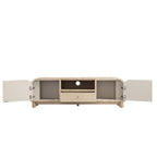 Maude TV Unit, Natural Ash with Raffia