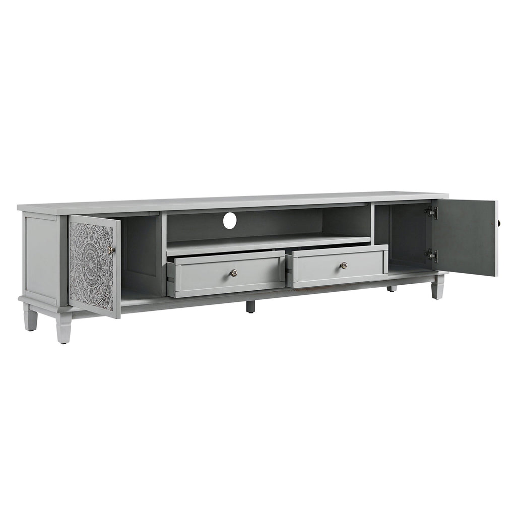 Chantilly Mid Grey 200cm Wide TV Unit