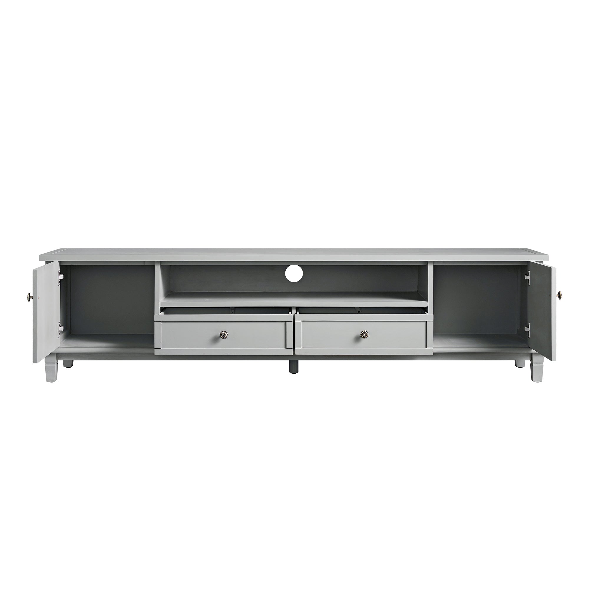 Chantilly Mid Grey 200cm Wide TV Unit