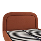 Luella Upholstered Wooden Plinth Base Storage Bed, Rust Boucle