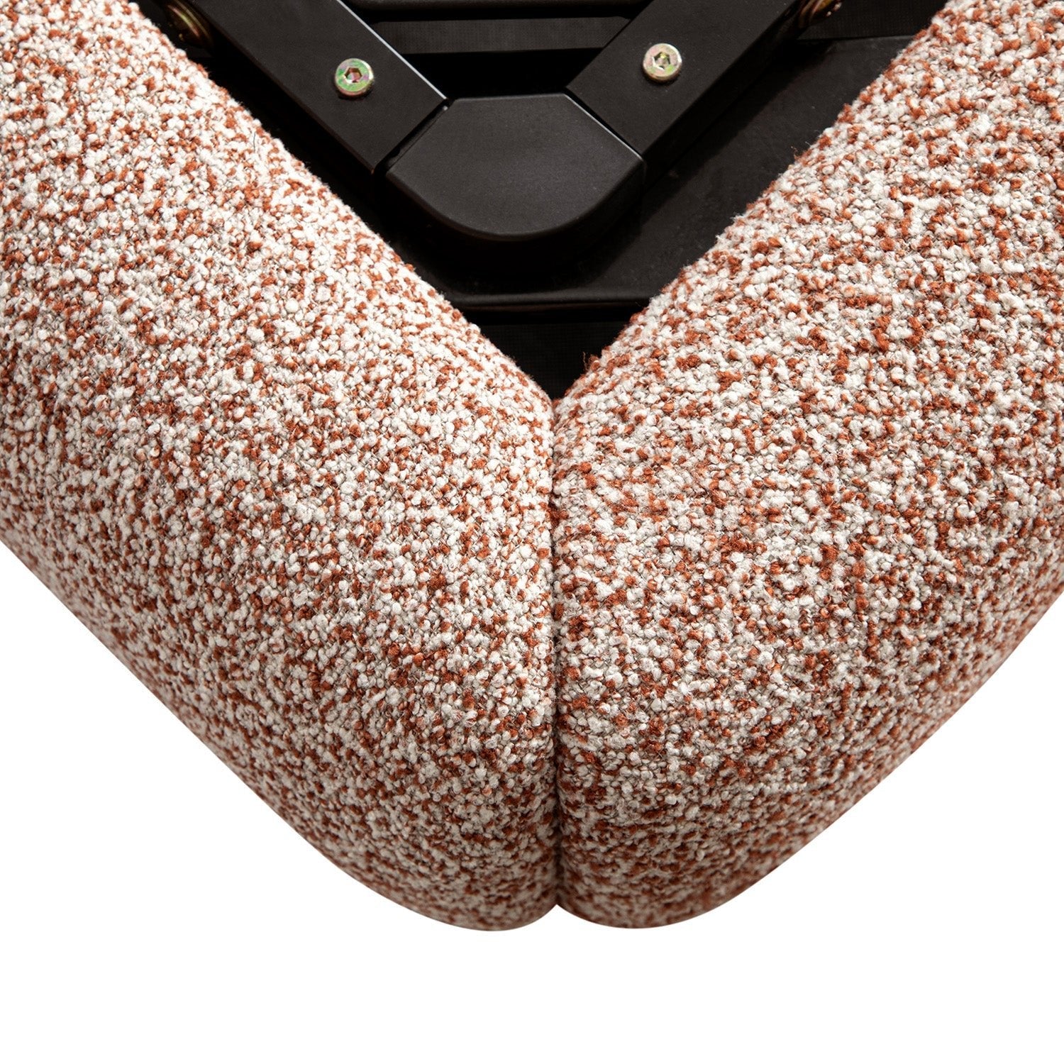 Constance Winged Headboard Ottoman Storage Bed, Musk Blush Boucle