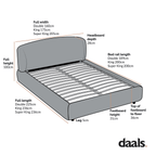 Constance Winged Headboard Ottoman Storage Bed, Musk Blush Boucle