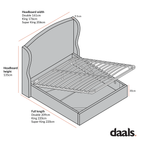 Kimberly Winged Upholstered Storage Bed, Cinnamon Velvet