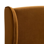 Kimberly Winged Upholstered Storage Bed, Cinnamon Velvet