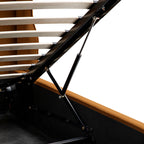 Kimberly Winged Upholstered Storage Bed, Cinnamon Velvet