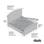 Porchester Ottoman Storage Sleigh Bed, Oatmeal Woven Textured Fabric