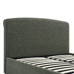Porchester Ottoman Storage Sleigh Bed, Forest Green Chenille