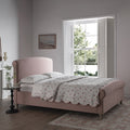 Porchester Ottoman Storage Sleigh Bed, Rosewater Pink Fabric
