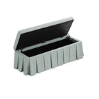Egerton Box-Pleat Storage Bench, Pale Aqua Brushed Fabric