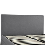 Egerton Box-Pleat Ottoman Storage Bed, Charcoal Brushed Fabric